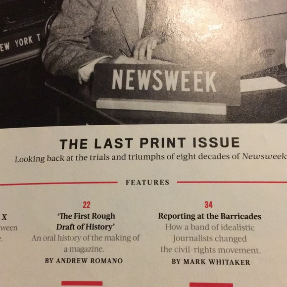 Newsweek. Last print issue. - Picture 5 of 5